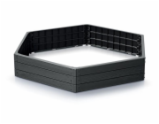 Vyvýšený záhon Prosperplast BASE WOODY antracit 148 cm 
