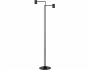 Sigma Stojací lampa 2žárovková stojací lampa Luis do obývacího pokoje, černá
