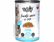 TufTuf Tuf Tuf kousky masa s rybou pro kočky konzerva 415g