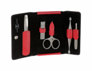 Zwilling Premium snap fastener  leather case, red, 5 pcs.