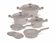 Sada nádobí s titanovým povrchem 10 ks Taupe Nordic Collection BH-8343