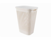 Koš na prádlo Curver Pure 55 l krémový s víkem