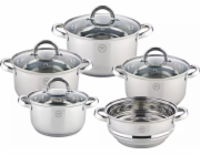 MG Home Steel Pots Sada 4 hrnců MG Home Verso a napařovače pro indukci
