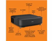 EPSON projektor EH-LS670B Metalická černá, 4K PRO-UHD, 3600lm, HDMI, USB, Google TV, 240Hz