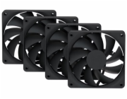 HYTE ventilátor 120mm PWM / barva Pitch Black / 1500rpm / 72CFM / ABS / 4-pin / sada 4x ventilátor