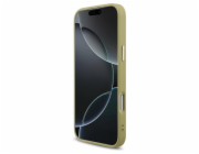 Guess PU Fixed Glitter 4G Metal Frame kryt iPhone 17 Pro Max zlatý