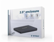 GEMBIRD externí box pro 2.5" zařízení, USB 3.0, broušený hliník, černá
