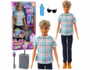 LeanToys Doplňky pro panenky Anlily, kufr, selfie tyč, brýle, láhev