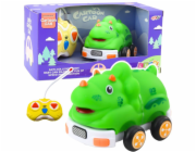 LeanToys RC auto na dálkové ovládání pro batolata Zelený dinosaurus