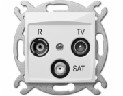 Elektro-Plast Anténní zásuvka Carla R-TV-SAT, průchozí, 10dB, bílá (1761-10)
