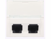 Legrand MOSAIC Dvojitá počítačová zásuvka RJ45 kat. 5e UTP bílá (076502)