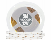 GTV COB LED pásek 12V, 480LED/m, 8mm, 10W/m, bez gelu, neutrální bílá /5m/