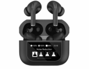 Platinet TWS SLUCHÁTKA S DOTYKOVÝM DISPLEJEM BEZDRÁTOVÁ SLUCHÁTKA BLUETOOTH 5.4 300MAH ANC ČERNÁ [46178]