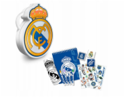 KIDS DĚTSKÁ kreativní sada 3D Real Madrid Zápisníky Pastelky Samolepky Razítka 3D Krabička / RM00012