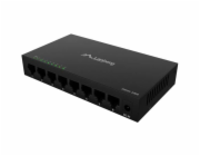 Lanberg Přepínač DSM1-1008 8X 1GB/S nespravovaný gigabitový ethernetový stolní počítač 12V (kovové pouzdro)