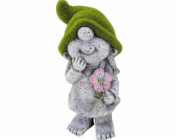 Dekorace MagicHome, Holcicka se zelenym kloboukem, keramika, 9,5x6,5x17,8 cm