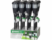 Lampa Strend Pro Garden, fakľa, solárna, čierna, 6x LED, 7,5x51 cm, Sellbox 12 ks