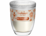 Sviečka Bolsius Starlight Nugát, Vianoce, krémová, v skle, 48 hod., 100x120 mm