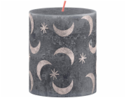 Sviečka Bolsius Rustic, valcová, Vianoce, Slate Blue, 80/68 mm