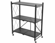 Regály RAW3T, kovové, 3 police, 0870x720x340 mm, max. 50 kg/polici, přenosné, na kolečkách