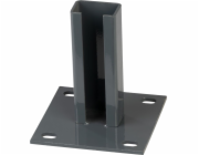 Patka Pro EUROSTANDARD, 60x40 mm, antracit, RAL7016, pro kotvení, pro sloupky