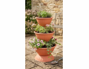 Sázecí květináč Strend Pro PYRAMID, třípatrový, 79 cm, terakota