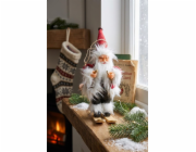 MagicHome Vánoční dekorace, Santa na lyžích, 18 cm