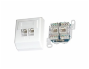 Zásuvka Profi UTP 2x RJ45 Cat5E, krone, na omítku