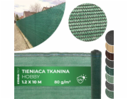 Tkanina tieniaca HOBBY.NET 1,2x10 m, HDPE, UV, 80 g/m2, 85% zelená