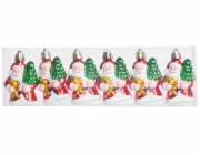 MagicHome Vánoční dekorace, bal. 6 ks, Santa, na vánoční stromek, 6 cm