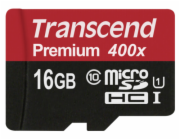 Transcend 16GB microSDHC UHS-I (Class 10) paměťová karta (bez adaptéru)