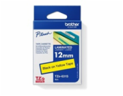 BROTHER TZE631S - kazeta TZ šířky 12mm, laminovaná TZE-631S, žlutá/černé písmo - 4metry