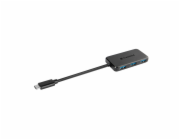 Transcend HUB2C, USB-C/4-Port USB 3.1 Gen 1, černý