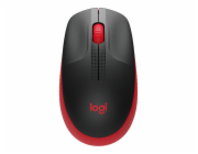 Logitech Wireless Mouse M190 Full-Size, red