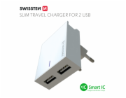 Swissten Síťový Adaptér Smart Ic 2X Usb 3A Power + Datový Kabel Usb / Lightning 1,2 M Bílý