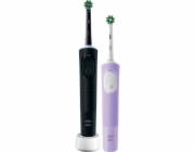 Oral-B Vitality Pro D103 Duo zubní kartáček 2 ks. černá/fialová