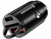 Swissten síťový adaptér power delivery 30w 1x usb-c + 1x usb bílý Swissten Síťový Adaptér GaN 1x USB-C + 1x USB 30W PD Bilý