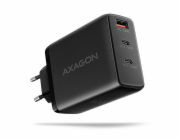 AXAGON ACU-DPQ100, GaN nabíječka do sítě 100W, 3x port (USB-A + dual USB-C), PD3.0/PPS/QC4+/Apple