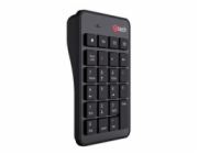 C-TECH Numerická kávesnice KBN-02WS, 23 kláves, Bezdrátová, Černá