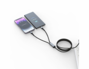 Swissten nabíjecí kabel 2v1 100w USB-C / 2x USB-C 1,5 m černý