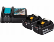 MAKITA Sada baterií a nabíječek , 2 x 5Ah, 18V
