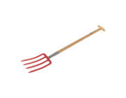 LUX-TOOLS Vidle na rýpání se 4 hroty, rukojeť, 85 cm