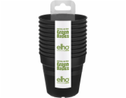 Sada květináčů Elho Green Basics Living Black vyrobená z recyklovaného plastu