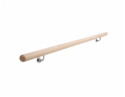 Kompletní sada madla z masivního bukového dřeva, O 52 mm - 1 500 mm, včetně konzol