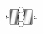 Kirchhoff dvojitá nipl 33,3 mm (1" AG) prázdná