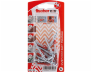 Fischer Hmoždinky DuoPower O 6 mm x 30 mm WH K 6 kusů s úhlovým hákem