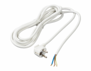 Napájecí kabel se zástrčkou, 3 m, bílý