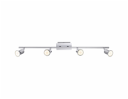 Stropní LED bodové světlo Torella se 4 žárovkami, chrom, 4xGU10 3,5W teplá bílá 370lm cca 70,5 cm