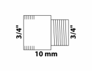 Prodlužovací závitník Kirchhoff 24,2 mm (3/4" vnitřní) x 26,4 mm (3/4" vnitřní) x 10 mm bez závitu