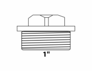 Kirchhoff zátka 33,3 mm (vnější závit 1") prázdná